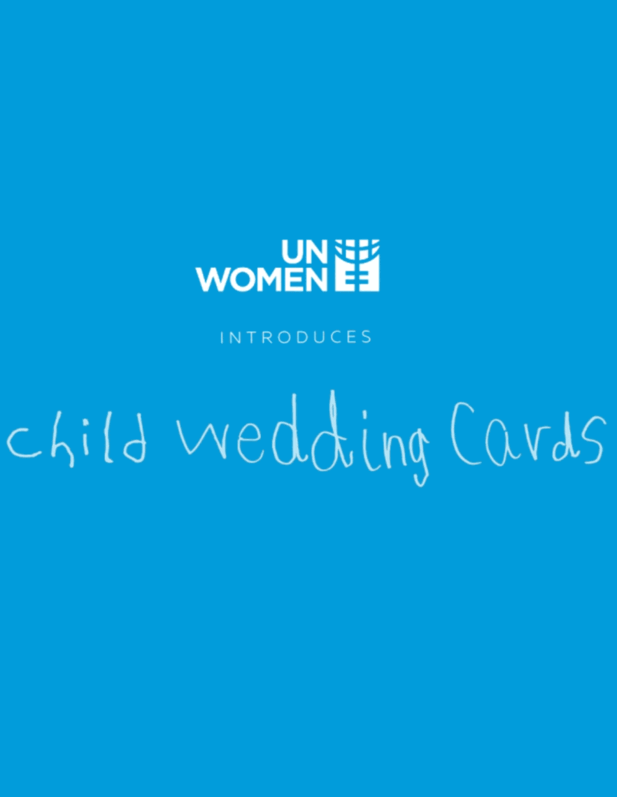 A collection of Wedding Cards made by children to raise awareness against the practice of child marriage