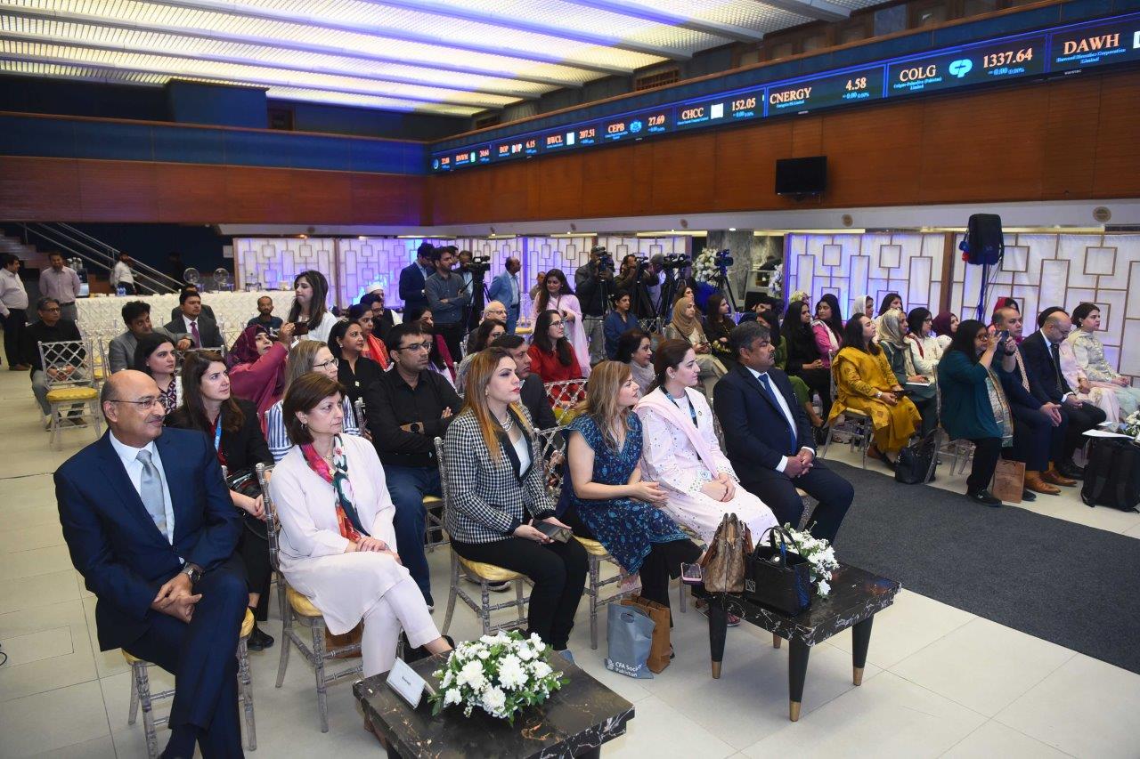 Pakistan Stock Exchange joined over 110 Stock Exchanges around the world for Ring the Bell for Gender Equality event. Photo: Pakistan Stock Exchange