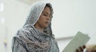 Kamla Bheel taking oath as District Vice Chairperson in local government of Tharparkar, Sindh, Pakistan